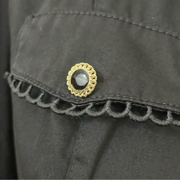 River Island Prairie/ Punk/ Rockabilly Black Cotton Dress 2 - Picture 14 of 16